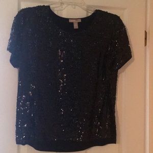 Sequin, short sleeved top